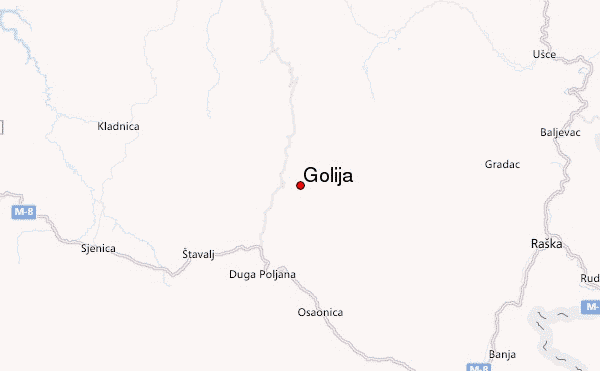 Golija Location Map