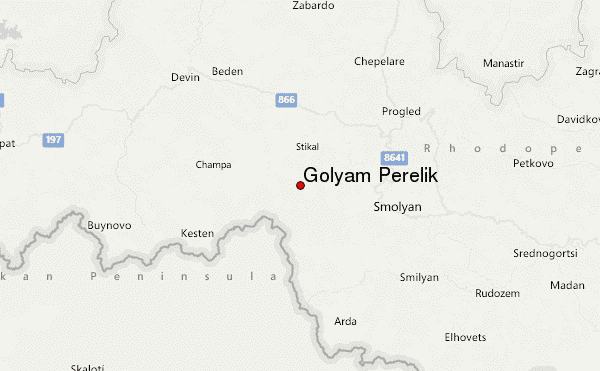 Golyam Perelik Location Map