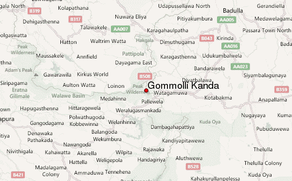Gommolli Kanda Location Map