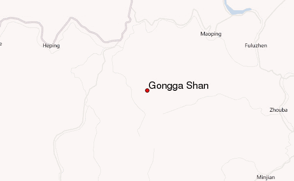 Gongga Shan Location Map