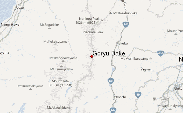 Goryu Dake Location Map