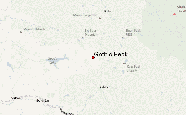 Gothic Peak Location Map