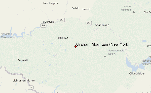 Graham Mountain (New York) Location Map