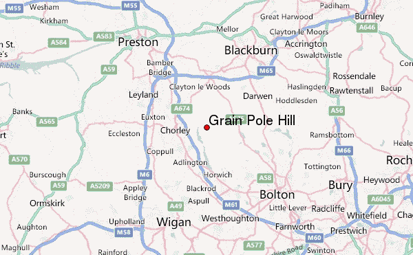 Grain Pole Hill Location Map