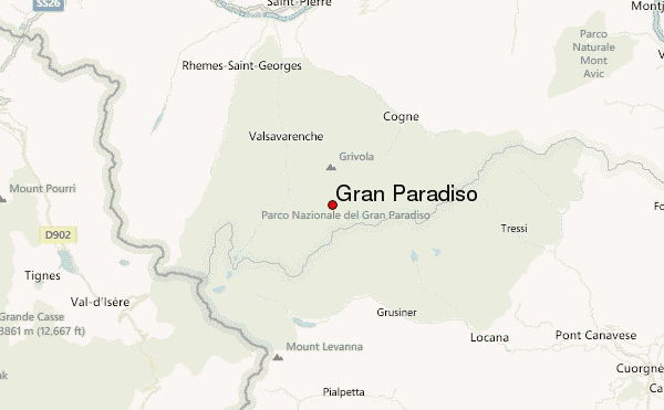Gran Paradiso Location Map