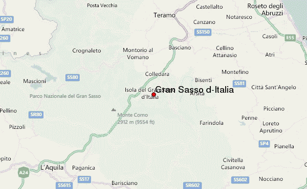 Gran Sasso d'Italia Location Map