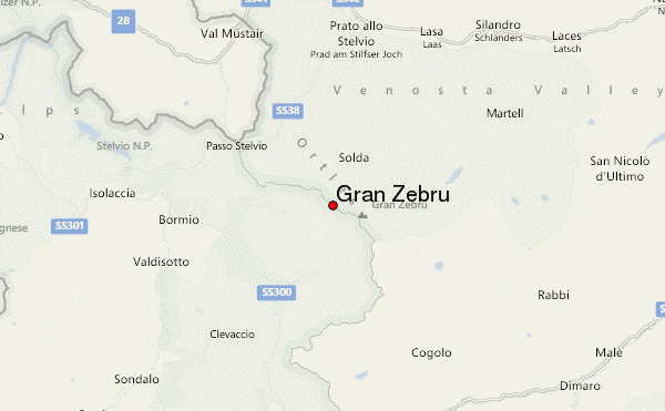 Gran Zebrù Location Map
