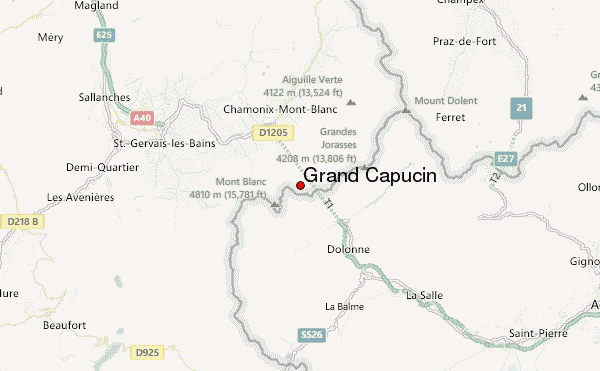 Grand Capucin Location Map