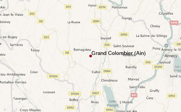 Grand Colombier (Ain) Location Map