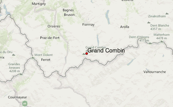 Grand Combin Location Map