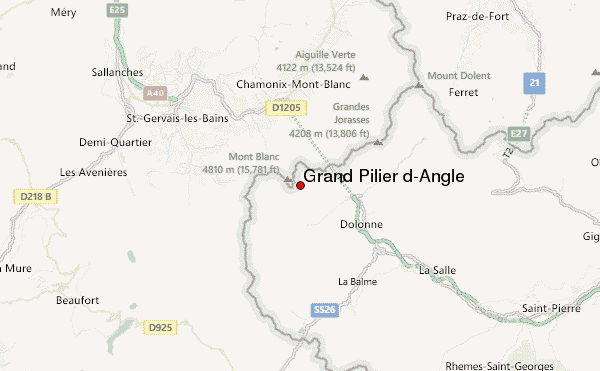 Grand Pilier d'Angle Location Map