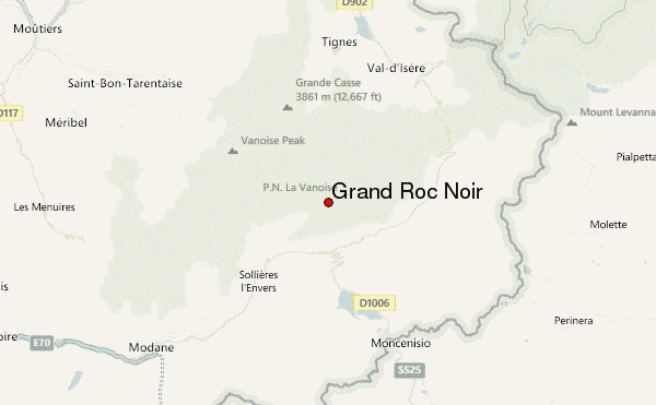Grand Roc Noir Location Map