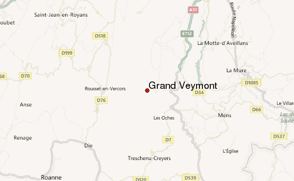 Grand Veymont Location Map