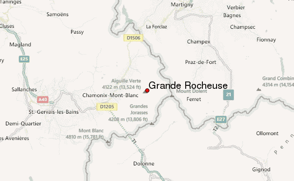 Grande Rocheuse Location Map