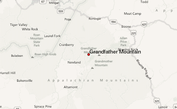 Grandfather Mountain Location Map