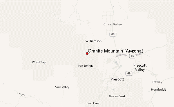 Granite Mountain (Arizona) Location Map