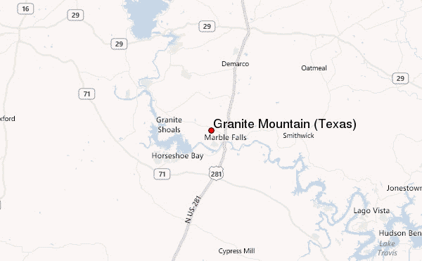Granite Mountain (Texas) Location Map