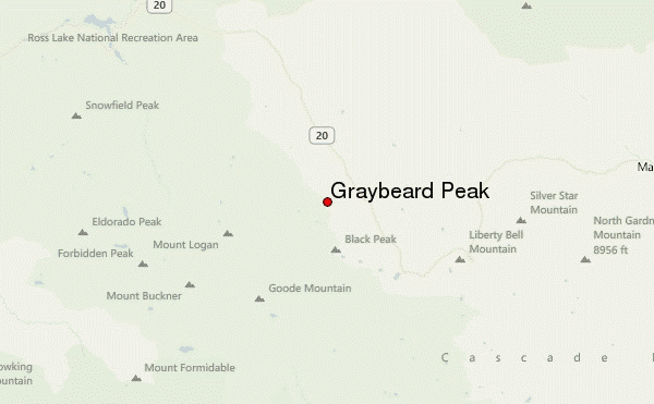 Graybeard Peak Location Map