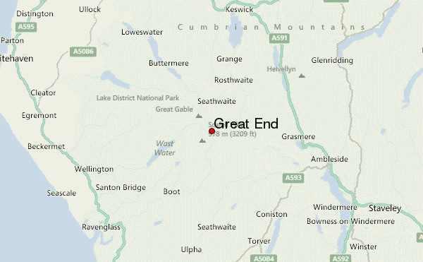 Great End Location Map