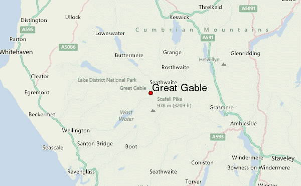 Great Gable Location Map