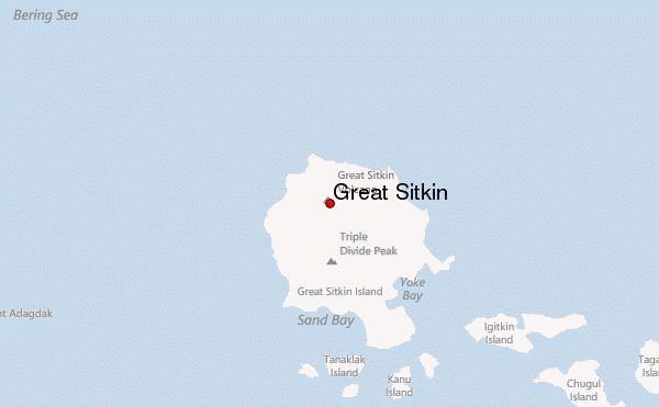 Great Sitkin Location Map