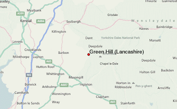 Green Hill (Lancashire) Location Map