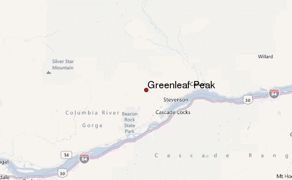 Greenleaf Peak Location Map