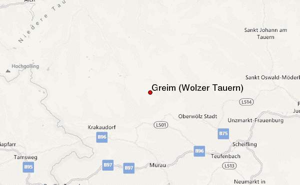 Greim (Wölzer Tauern) Location Map
