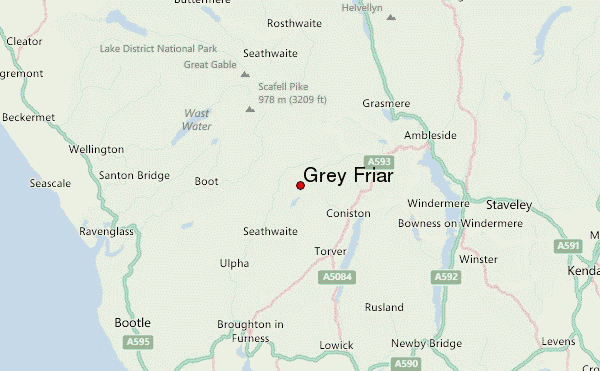 Grey Friar Location Map