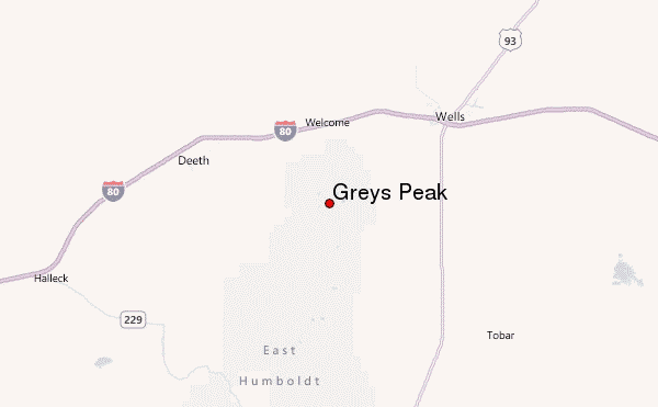 Greys Peak Location Map
