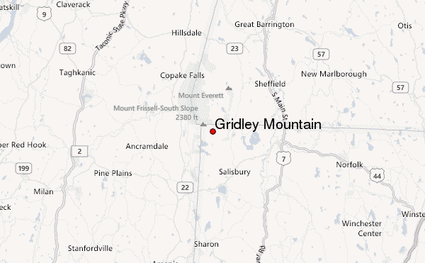 Gridley Mountain Location Map