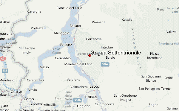 Grigna Settentrionale Location Map