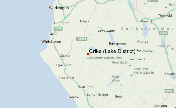 Grike (Lake District) Location Map