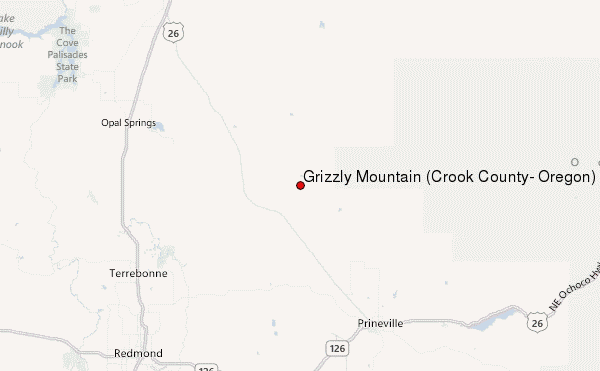 Grizzly Mountain (Crook County, Oregon) Location Map