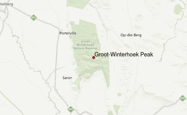 Groot-Winterhoek Peak Location Map