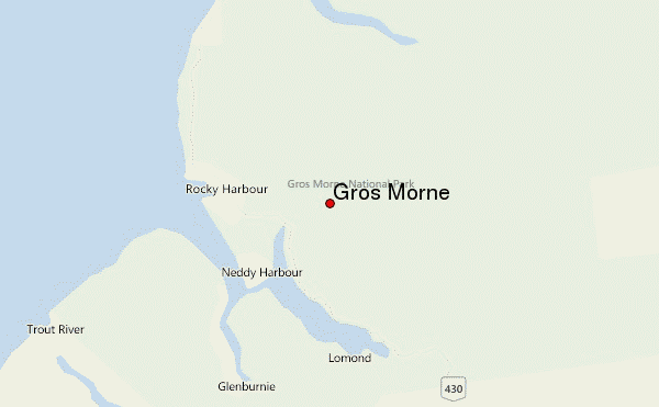 Gros Morne Location Map