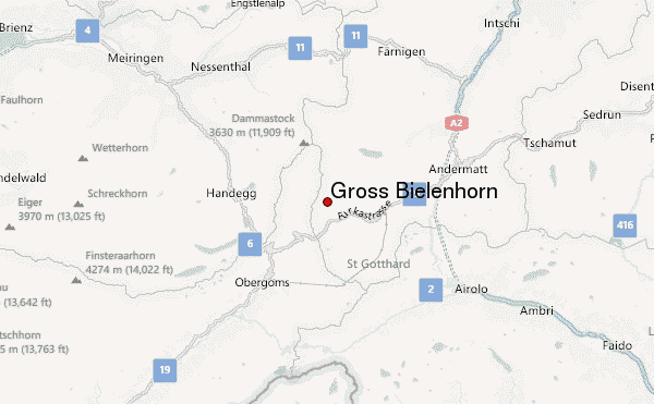 Gross Bielenhorn Location Map