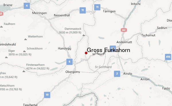 Gross Furkahorn Location Map