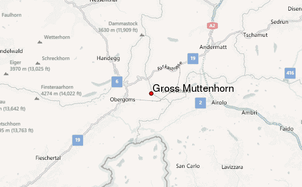Gross Muttenhorn Location Map