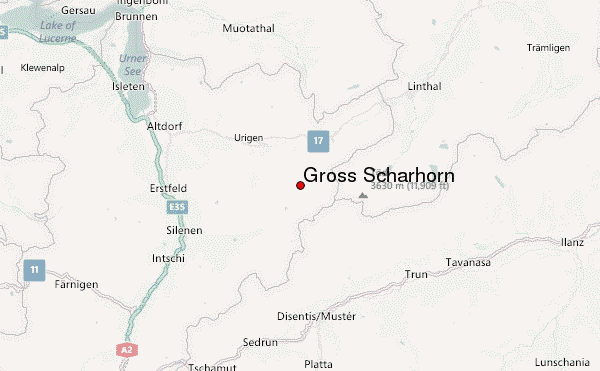 Gross Schärhorn Location Map