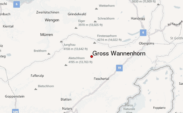 Gross Wannenhorn Location Map