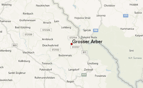 Großer Arber Location Map