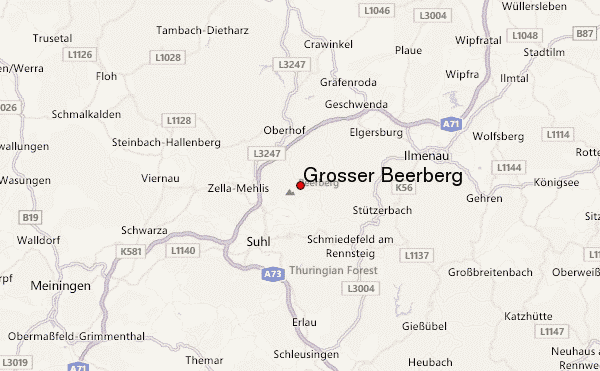 Großer Beerberg Location Map