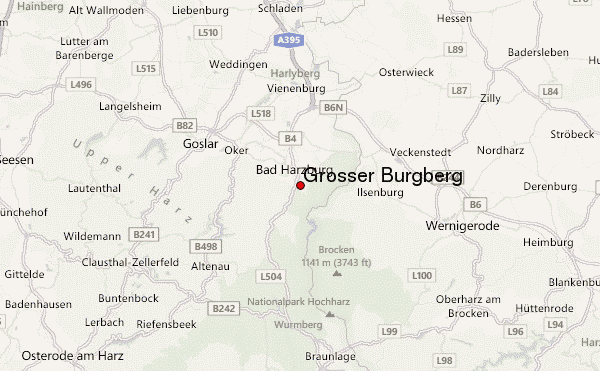 Großer Burgberg Location Map