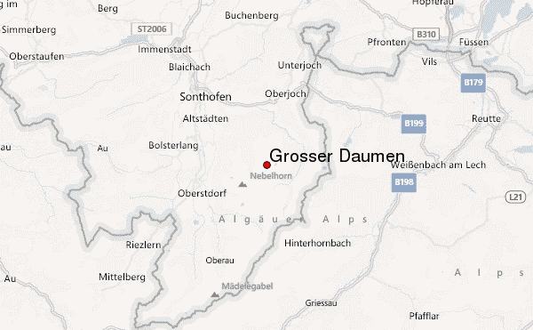 Großer Daumen Location Map