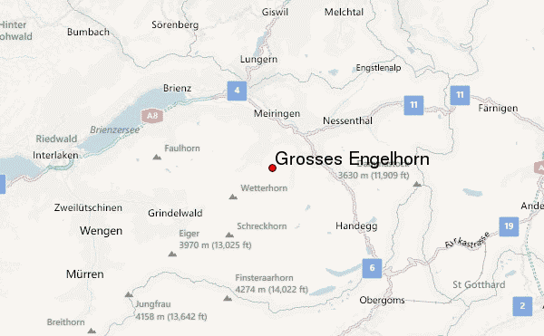 Grosses Engelhorn Location Map
