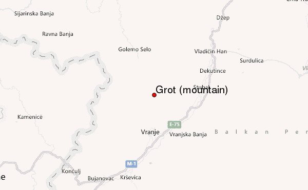 Grot (mountain) Location Map