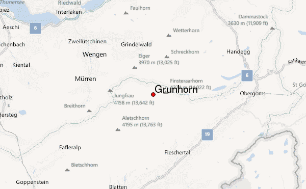 Grünhorn Location Map