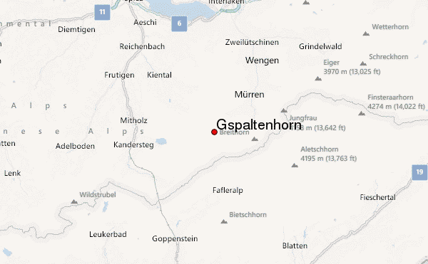 Gspaltenhorn Location Map