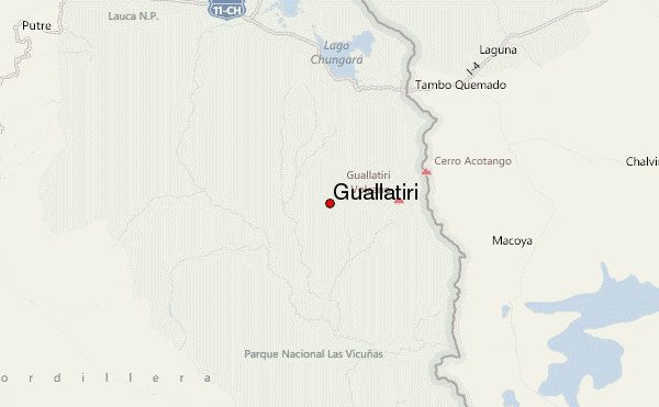 Guallatiri Location Map
